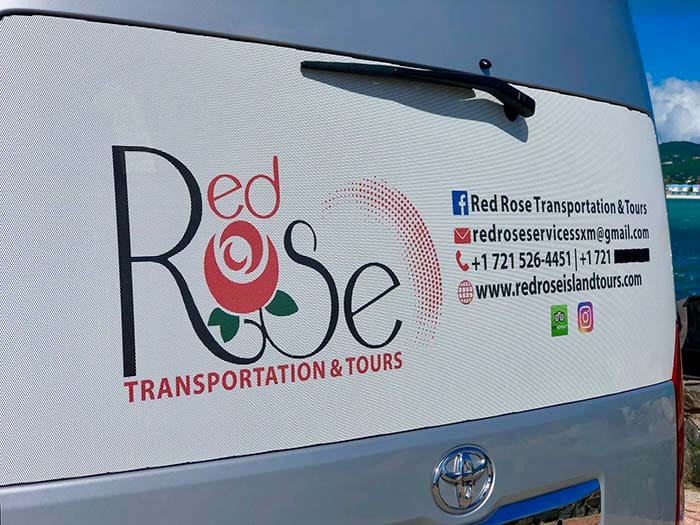 Red Rose Toyota Hiace - 12 Seater Backwindow